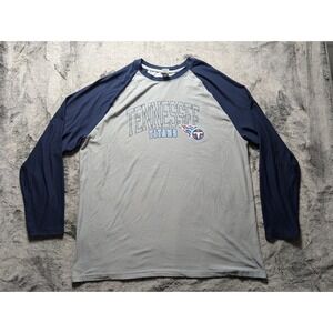 Tennessee Titans Long Sleeve Sleepwear Shirt Men's Size XL Gray/Blue